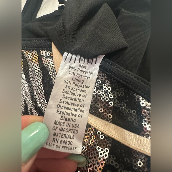 Sequin Asymmetrical Zebra Top - Picture 7 of 8